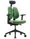 DUOREST D2 Black/Green - Эргономичное кресло, Компьютерное, Игровое, Геймерское, Ткань, Крестовина пластик, Подголовник регулируемый