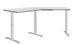 Ergon Master Corner Version - стіл для роботи стоячи і сидячи регульований по висоті електроприводом Сірий з хромованою ніжкою - 1
