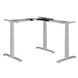 Ergon Master Corner Version - стол для работы стоя и сидя регулируемый по высоте электроприводом Серый с хромированной ножкой - 4