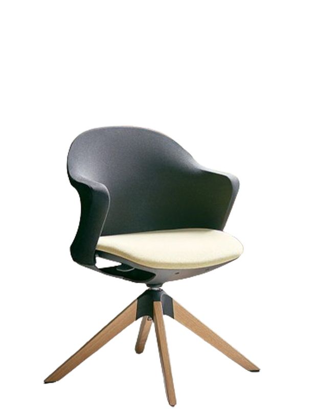 SEDUS SE:FLAIR - Ергономічне крісло, Комп'ютерне, Ігрове, Геймерське, 4-х Променева хрестовина пластик під натуральне дерево, Трикотажна мембрана