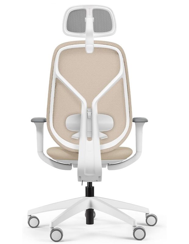 SEDUS SE:KIT - Ергономічне крісло, Білий, Комп'ютерне, Ігрове, Геймерське, Хрестовина нейлон, Регульована поперекова підтримка, Сітка, Білий пластик, Регульований підголівник