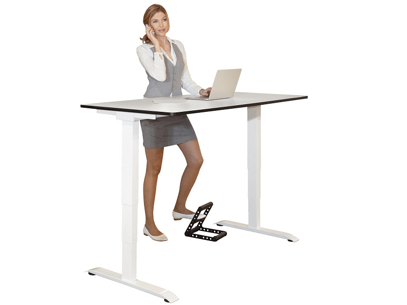 Ergon Master - стіл для роботи стоячи і сидячи регульований по висоті електроприводом Чорний з хромованою ніжкою