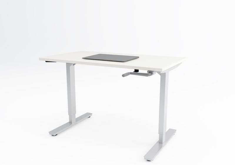 AOKE Crank - стіл для роботи стоячи і сидячи регульований по висоті механічно Сірий