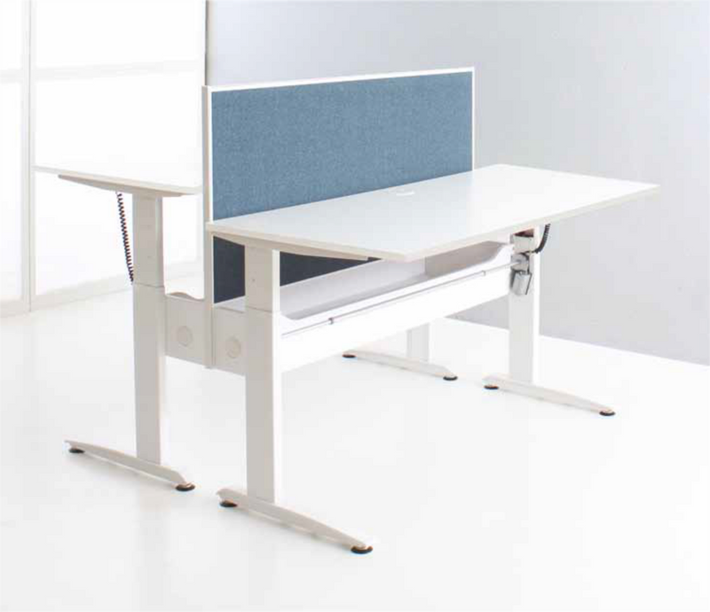 ConSet m15 - стіл для роботи стоячи і сидячи регульований по висоті електроприводом Білий