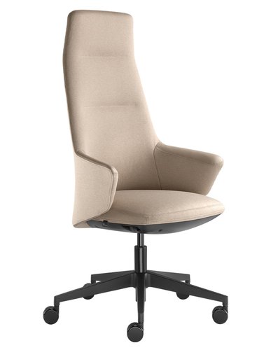 Ергономічне крісло LD SEATING MELODY DESIGN 796-FR, F40-N, чорний алюміній