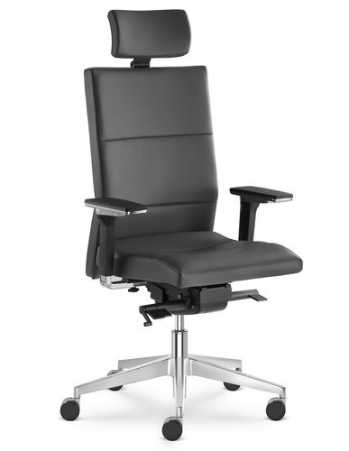LD SEATING LASER 695 SYS - Ергономічне крісло для керівника, Комп'ютерне, Ігрове, Геймерське, Шкіра, Хрестовина алюміній, Підголівник регульований