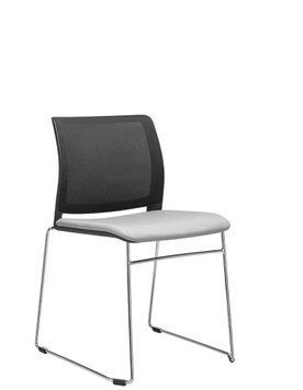 LD SEATING TREND 525-Q-N4 - Кресло для посетителя и конференций, Компьютерное, Игровое, Геймерское, Полозы сталь хромированная