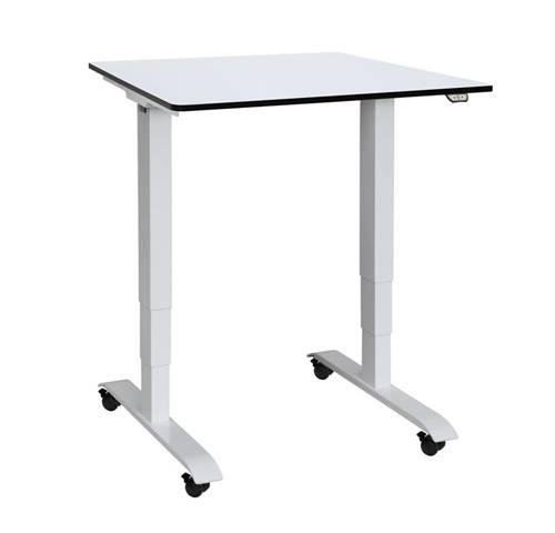 Ergon mini master - стіл для роботи стоячи і сидячи регульований по висоті електроприводом Чорний з хромованою ніжкою