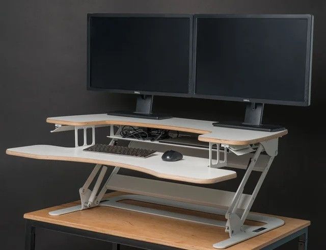 StiyStil Solid HPL Ергономічна надставка на стіл для роботи стоячи і сидячи Чорний