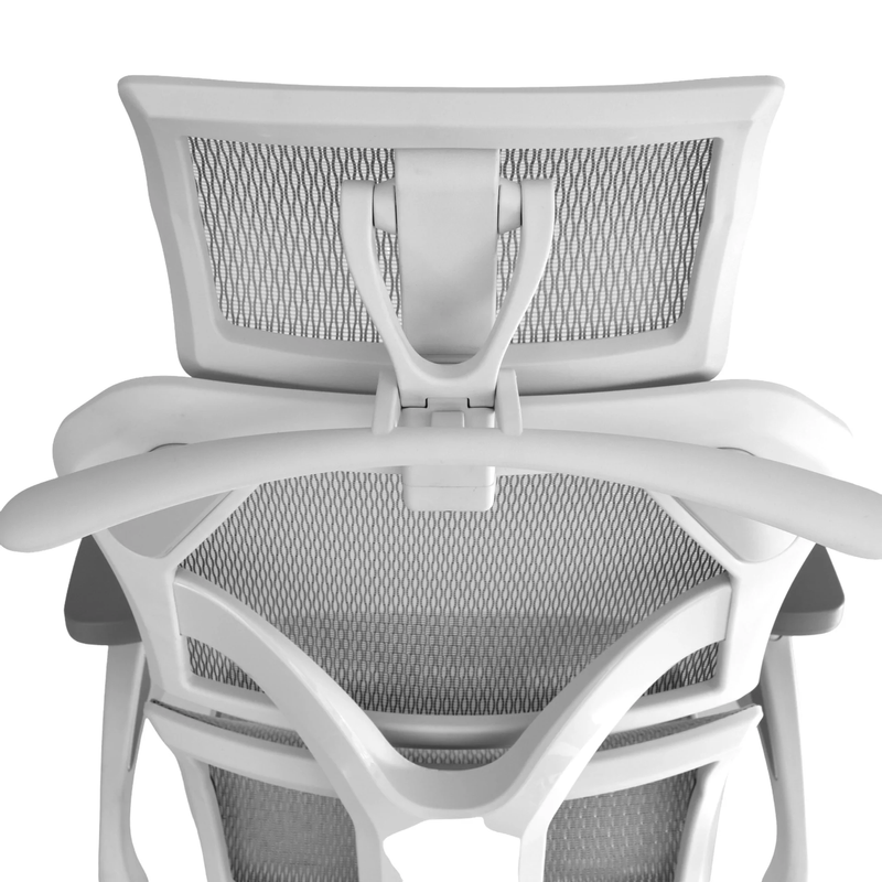 SPINELINE Invite - Эргономичное кресло, Белый, Компьютерное, Игровое, Геймерское, Сетка, Крестовина металл, Белый пластик, Динамическая поясничная поддержка, Подголовник регулируемый