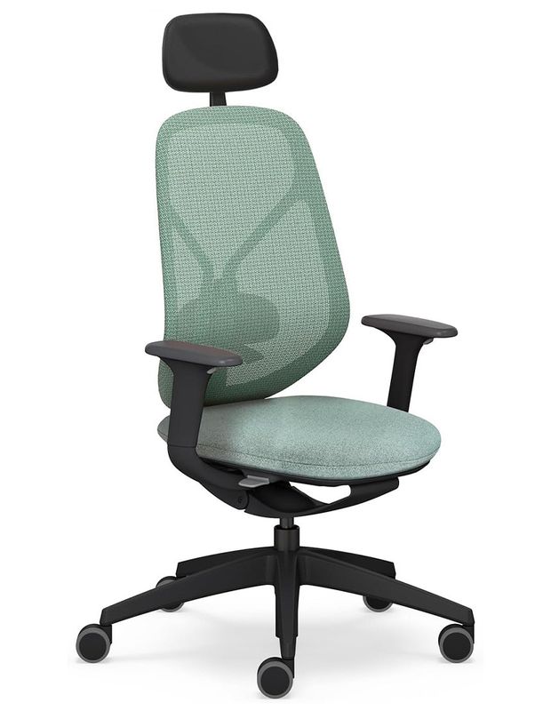 SEDUS SE:KIT - Эргономичное кресло, Черный, Компьютерное, Игровое, Геймерское, Крестовина нейлон, Регулируемая поясничная поддержка, Сетка, Черный пластик, Регулируемый подголовник