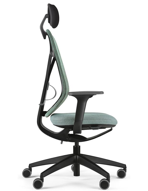 SEDUS SE:KIT - Ергономічне крісло, Чорний, Комп'ютерне, Ігрове, Геймерське, Хрестовина нейлон, Регульована поперекова підтримка, Сітка, Чорний пластик, Регульований підголівник