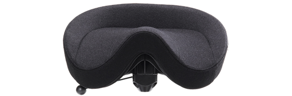 Backapp Smart - Стул седло для активного сидения, Серебристо-серый, Компьютерный, Игровой, Геймерский, Ткань Nordic Wool