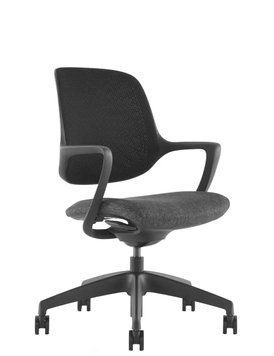 NIRO-D01 BLACK - Эргономичное офисное кресло для посетителя, Компьютерное, Игровое, Геймерское, Крестовина усиленный пластик